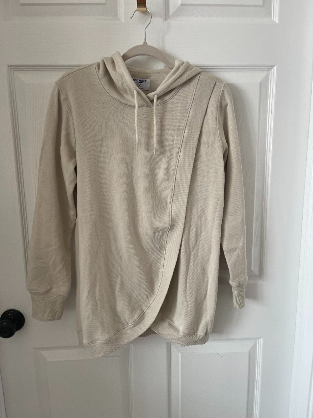 Old Navy Maternity SoComfy Tunic Hoodie Cream M NWOT